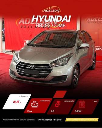 HYUNDAI HB20S 1.6 5 ANOS 16V FLEX 4P AUTOMÁTICO HYUNDAI HB20S 1.6 5 ANOS 16V FLEX 4P AUTOMÁTICO
